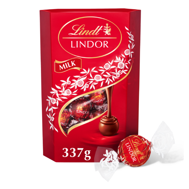 Конфеты Lindt Lindor Milk из молочного шоколада с мягкой тающей начинкой, 337г - Фото 1 Конфеты Lindt Lindor Milk из молочного шоколада с мягкой тающей начинкой, 337г - изображение 1