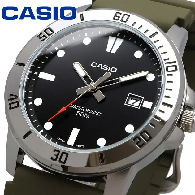 Casio MTP-VD01-3E мужские кварцевые часы стальной корпус черный циферблат - изображение 2