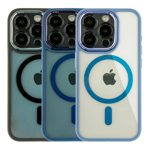 Чохол Creative TPU PC Metal Calais із MagSafe для Apple iPhone 15 Pro Light Blue - зображення 2
