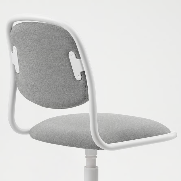 Дитячий офісний стілець на колесиках обертовий сірий Ikea ÖRFJÄLL 105.018.84 - зображення 5