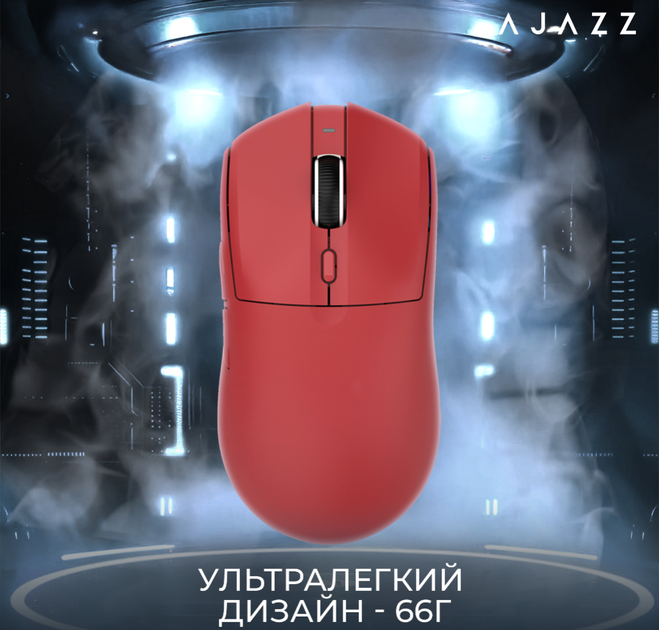Мишка бездротова ігрова ajazz aj139 v2, red - изображение 8