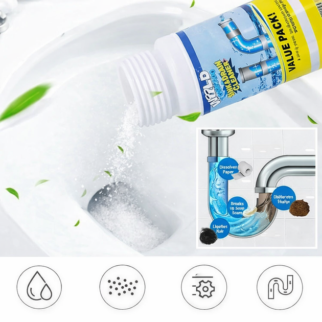 Очисник для труб і раковин WILD Tornado Sink & Drain Cleaner, порошок 100 мл - Фото 3 Очисник для труб і раковин WILD Tornado Sink & Drain Cleaner, порошок 100 мл - изображение 3