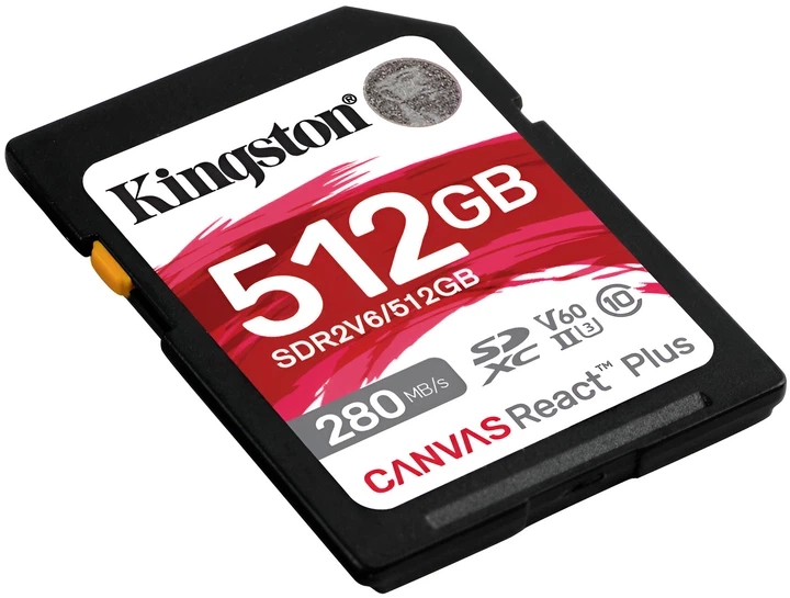 Карта памяти Kingston Canvas React Plus 512GB SDXC UHS-II U3 V60 Class 10 (SDR2V6/512GB) - изображение 2