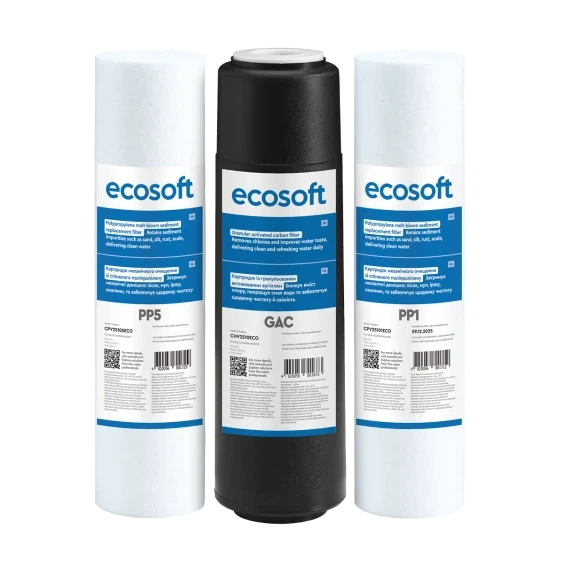 Комплект картриджів Ecosoft 1-2-3 для фільтрів зворотного осмосу ( CPV3ECOSTD) - зображення 4