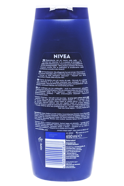 Гель-крем для ванни та душу NIVEA bs cr.care ml650* - зображення 2