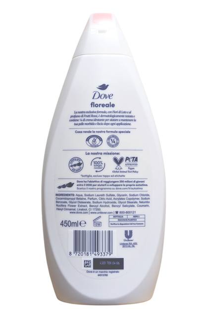 Гель-крем для ванни та душу зволожуючий DOVE bs floreale 450 мл. - зображення 2