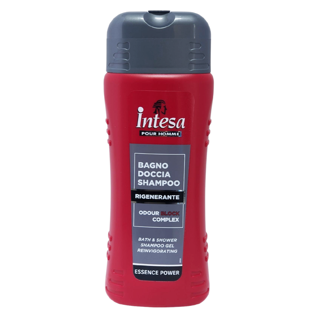 Шампунь-гель для душу INTESA Pour Homme Bath & Shower Shampoo Odour Block з екстрактом мускусу, 500 мл