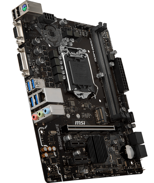 Материнська плата MSI B360M ICAFE MS-7B53 (LGA1151/2xDDR4/1xM.2 SSD) OEM White Box - зображення 2