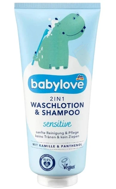 Гель для душу та шампунь 2в1 Babylove Sensitive для чутливої шкіри, 200 мл - Фото 1 Гель для душу та шампунь 2в1 Babylove Sensitive для чутливої шкіри, 200 мл - зображення 1