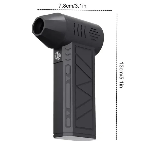 Акумуляторний ручний турбовентилятор Mini Jet Fan ZY7400 з ліхтариком 5000 mAh Чорний - зображення 4