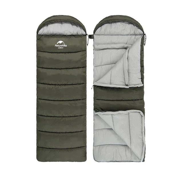 Спальник з капюшоном Naturehike U350 NH20MSD07, (1°C), правий, коричневий - зображення 3
