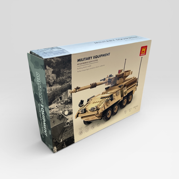 Конструктор бронемашина M1128 458 деталей збірна військова техніка для дітей Конструктор машинка автомобіль - зображення 5