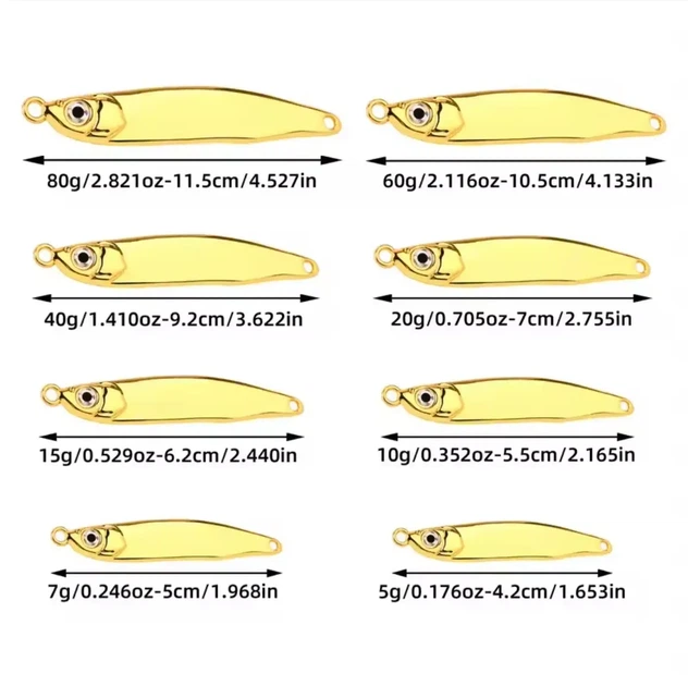 Блешня пількер Smit Metal Minnow 15 грамів 6.2 см gold - Фото 4 Блешня пількер Smit Metal Minnow 15 грамів 6.2 см gold - зображення 4