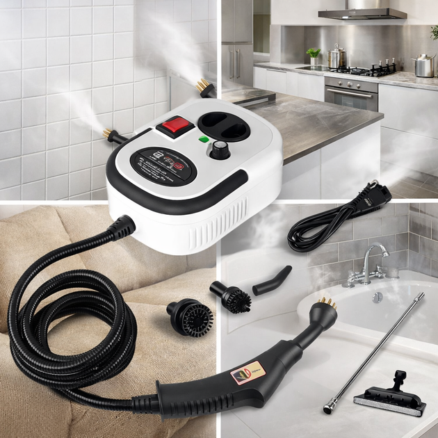 Пароочиститель Steam cleaner NEW портативный 2500Вт 1.2л - изображение 2