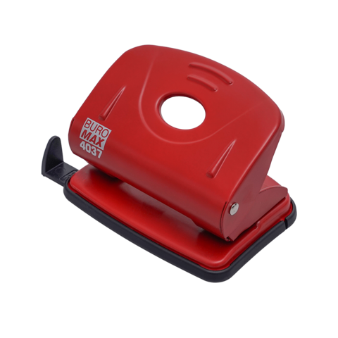 Діркопробивач BUROMAX 20арк 4037-05 металевий червоний /BM.4037-05/ - зображення 2