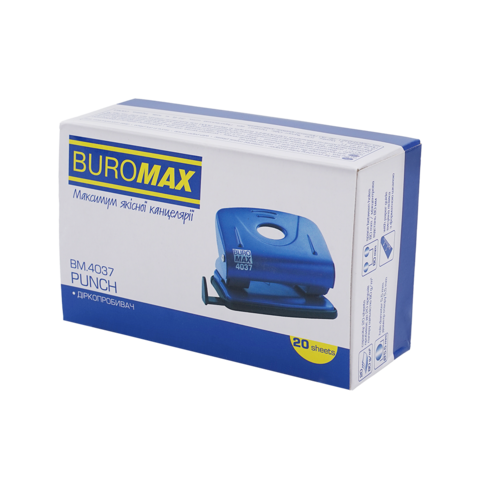 Діркопробивач BUROMAX 20арк 4037-05 металевий червоний /BM.4037-05/ - зображення 8