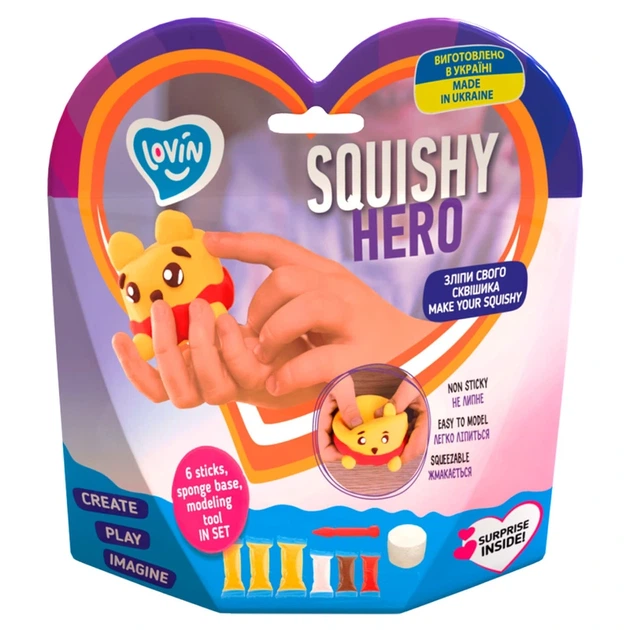 Набір для ліплення з повітряним пластиліном Squishy Squiny Pooh ТМ Lovin 70128 - зображення 3