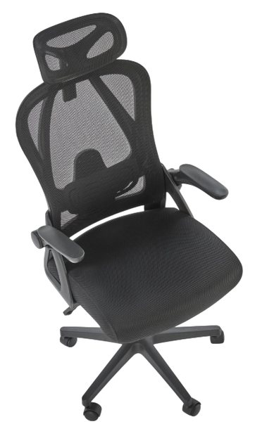 Fotel biurowy Halmar V-CH-NEGRO-FOT Regulowany Zagłówek Czarny (5905248131590) - obraz 4