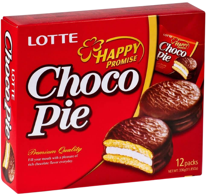 Тістечко шоколадне Choco Pie класичне LOTTE 336г - Фото 1 Тістечко шоколадне Choco Pie класичне LOTTE 336г - зображення 1
