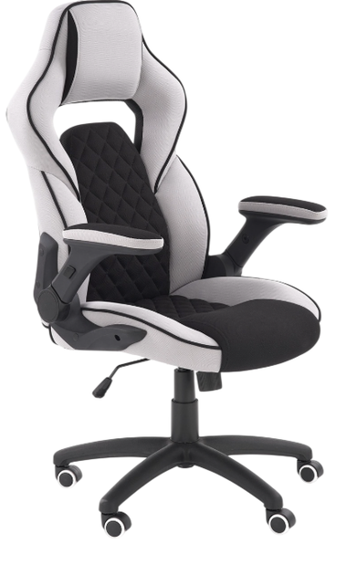 Офісне крісло Halmar V-CH-SONIC-FOT Поворотне Чорно - біле (5905248116412) - зображення 1