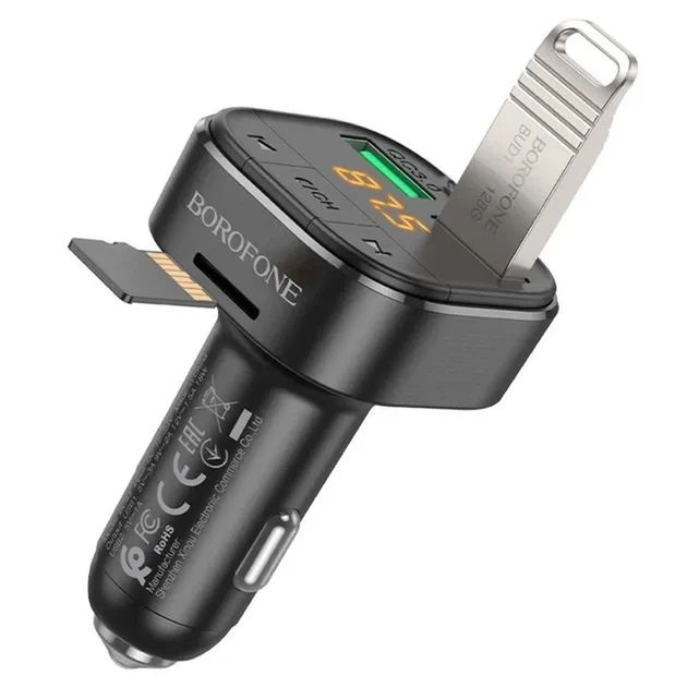 АЗП з FM-мод BOROFONE BC43 Flash Black 6974443387223 - изображение 5