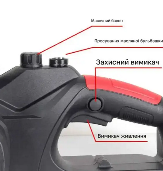 Аккумуляторная пилка цепная INprime 48В 8Ah бесщеточная с шиной 40 см из 2 АКБ - Фото 8 Аккумуляторная пилка цепная INprime 48В 8Ah бесщеточная с шиной 40 см из 2 АКБ - изображение 8