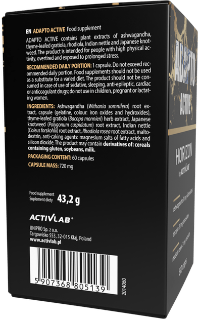 Комплекс адаптогенів ActivLab Horizon Horizon Adapto Active 60 капсул (5907368805139) - зображення 3