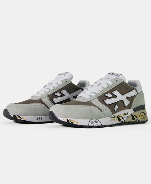 Чоловічі кросівки повсякденні Premiata Mick Beige Grey White 43 (27,5 см) Сірий - зображення 6