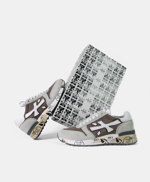 Чоловічі кросівки повсякденні Premiata Mick Beige Grey White 43 (27,5 см) Сірий - зображення 7