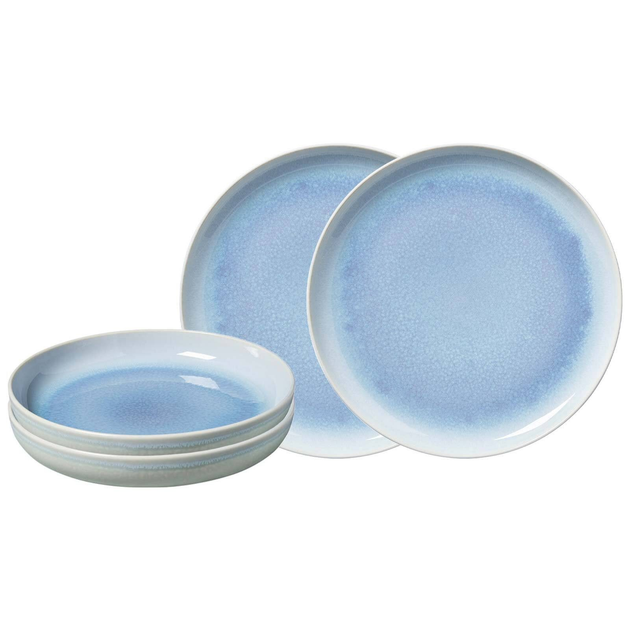 Набір столового посуду Villeroy & Boch Crafted Blueberry з 4 предметів на 2 персони порцеляна бірюзовий - зображення 2