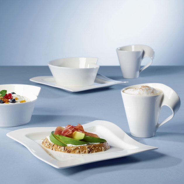 Кавовий сервіз Villeroy & Boch NewWave з 12 предметів на 4 персони преміальна порцеляна білий - зображення 9