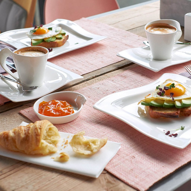 Кавовий сервіз Villeroy & Boch NewWave з 12 предметів на 4 персони преміальна порцеляна білий - зображення 10