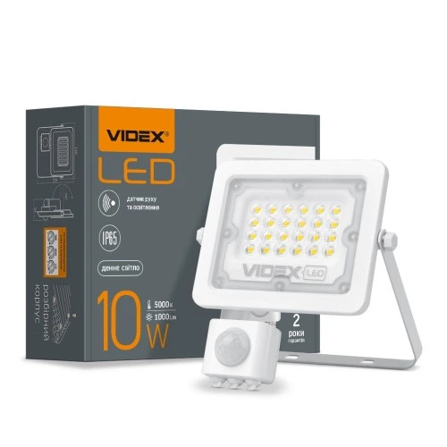 Прожектор Videx LED 10W 5000K з датчиком руху (VL-F2e105W-S) VIDEX VL-F2e105W-S 963166 - зображення 5