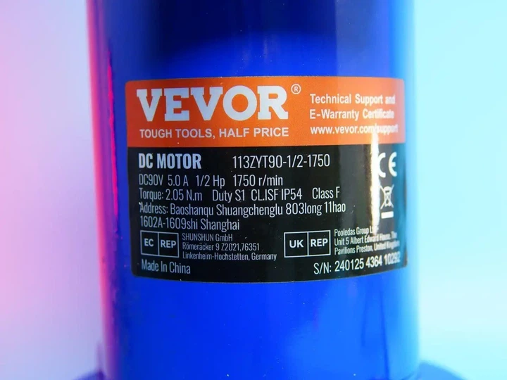 Двигатель постоянного тока VEVOR 1/2 л. 90 В 1750 об/х - Фото 4 Двигатель постоянного тока VEVOR 1/2 л. 90 В 1750 об/х - изображение 4