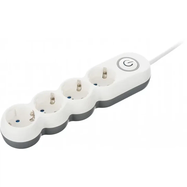 Сітковий фільтр 2Е Plus 4XSchuko з вимикачем 3G1.0*3M, white 2E-U04VESM3W - Фото 3 Сітковий фільтр 2Е Plus 4XSchuko з вимикачем 3G1.0*3M, white 2E-U04VESM3W - зображення 3