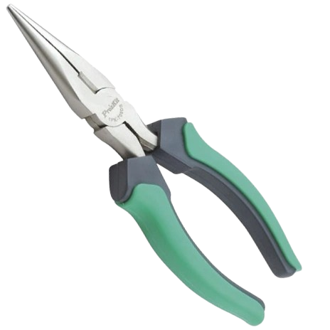 Щипці – круглогубці Pro'sKit 1PK-709DS 165 мм зі сталі S60C Зелений - Фото 1 Щипці – круглогубці Pro'sKit 1PK-709DS 165 мм зі сталі S60C Зелений - изображение 1