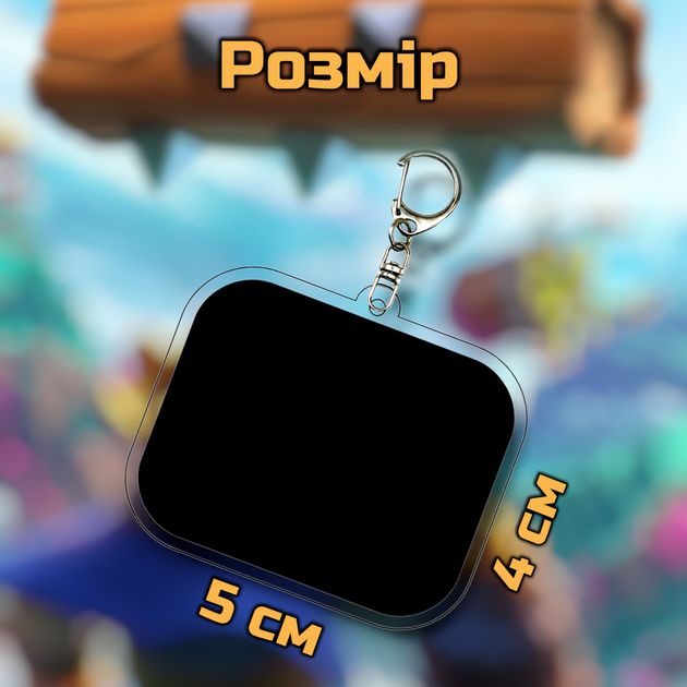 Брелок акриловий Клеш Рояль гоблін Мімімі зелений 5*4 см, Clash Royale - зображення 4