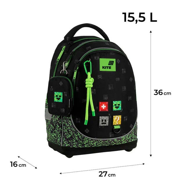 Шкільний набір Kite Pixel (рюкзак, пенал, ланчбокс, пляшка) 115-130 см, SET_K26-724S-4 (4) - изображение 3