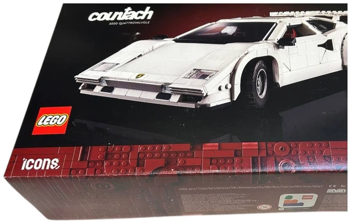 Zestaw klocków LEGO Icons Lamborghini Countach 5000 Quattrovalvole 1506 elementów (10337) (955555916442526) - Outlet - obraz 6