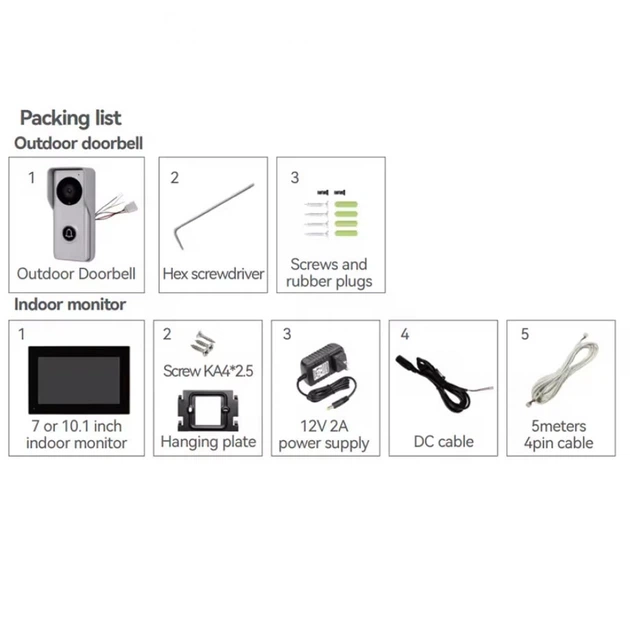 IP-видеодомофон Intercom System AHD-1V1 Joneytech с Wi-Fi и ночным видением (778882) - Фото 5 IP-видеодомофон Intercom System AHD-1V1 Joneytech с Wi-Fi и ночным видением (778882) - изображение 5