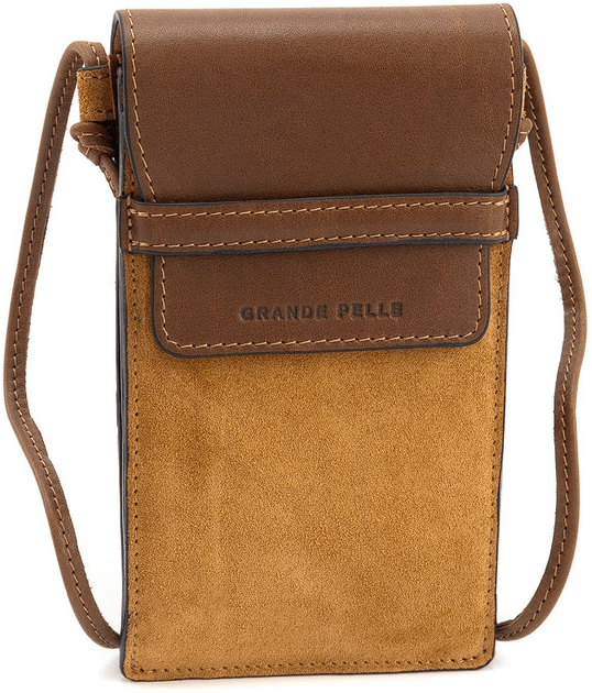 Мини-сумка для телефона Grande Pelle 70352323 — Рыжая (Терракот) - изображение 4