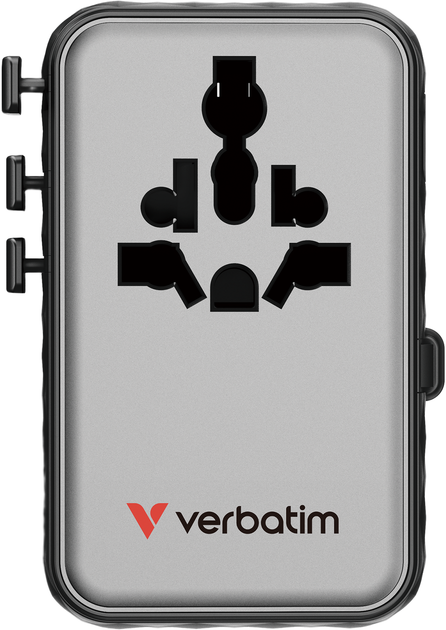 Ładowarka sieciowa Verbatim Charge 'n' Travel GaN III 100W 2x USB-C, 2x USB-A Black (0023942301912) - obraz 2