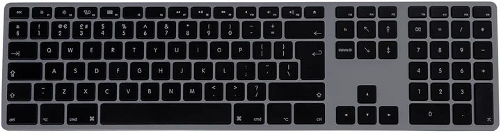Klawiatura bezprzewodowa Matias Mac Wired Space Gray (0833742006173) - obraz 1