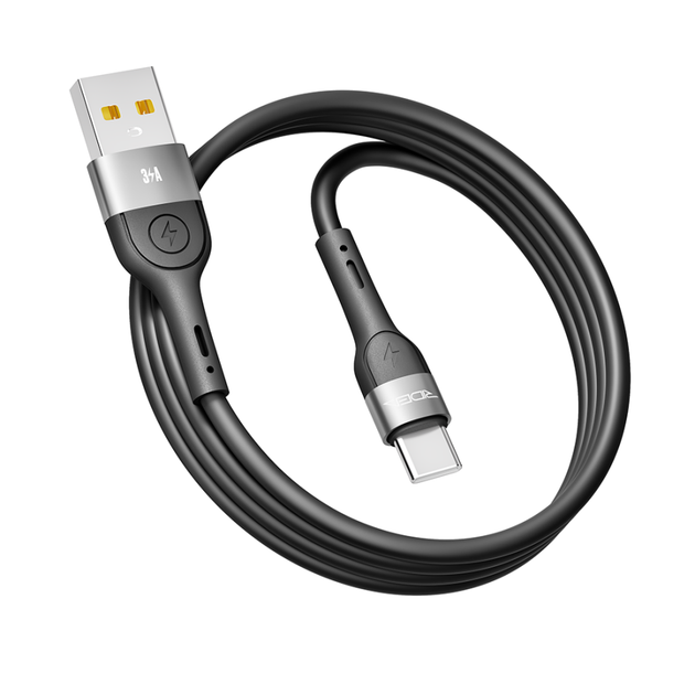 Кабель для заряджання USB Ridea RC-XS51 X-Silicone USB/Type C 60W (20V/3A) 1.2m Чорний - Фото 4 Кабель для заряджання USB Ridea RC-XS51 X-Silicone USB/Type C 60W (20V/3A) 1.2m Чорний - зображення 4