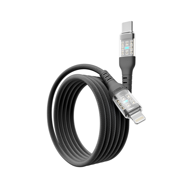 Кабель для зарядки и обмена данными USB YOKI YK-CY23 CYBER Series Type-C to Lightning 30W (3A/10V) 1.2m Черный - Фото 15 Кабель для зарядки и обмена данными USB YOKI YK-CY23 CYBER Series Type-C to Lightning 30W (3A/10V) 1.2m Черный - изображение 15
