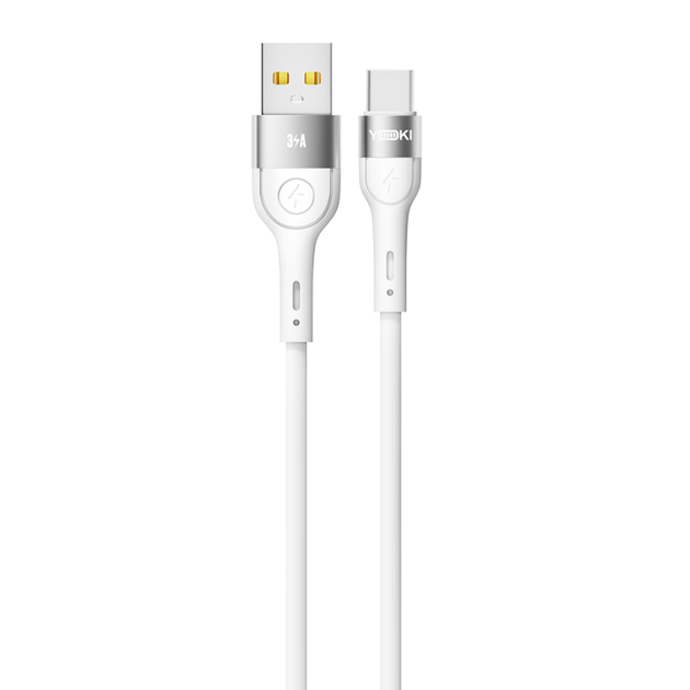 Кабель для зарядки и обмена данными USB YOKI YK-EX11 EXTRA Series USB/Type C 60W (3A/20V) 0.25m White - изображение 6