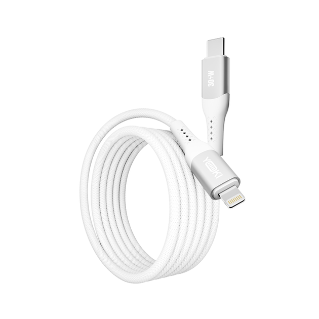 Кабель для зарядки и обмена данными USB YOKI YK-SO15 SOLID Series Type-C to Lightning 30W (3A/10V), 1.2 метра, Белый - Фото 12 Кабель для зарядки и обмена данными USB YOKI YK-SO15 SOLID Series Type-C to Lightning 30W (3A/10V), 1.2 метра, Белый - изображение 12