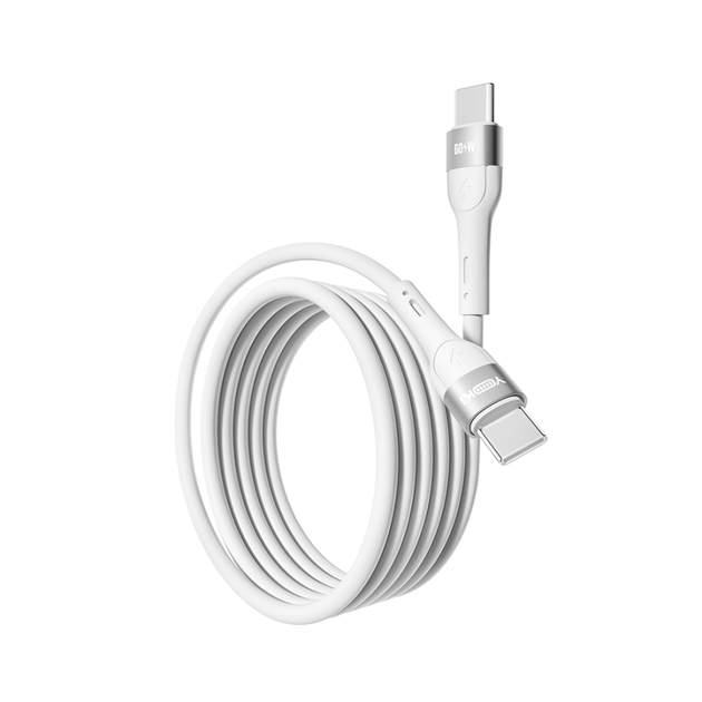 Кабель для зарядки и обмена данными USB YOKI YK-EX11 EXTRA Series Type-C to Type-C 60W (3A/20V) 1.2m White - изображение 12