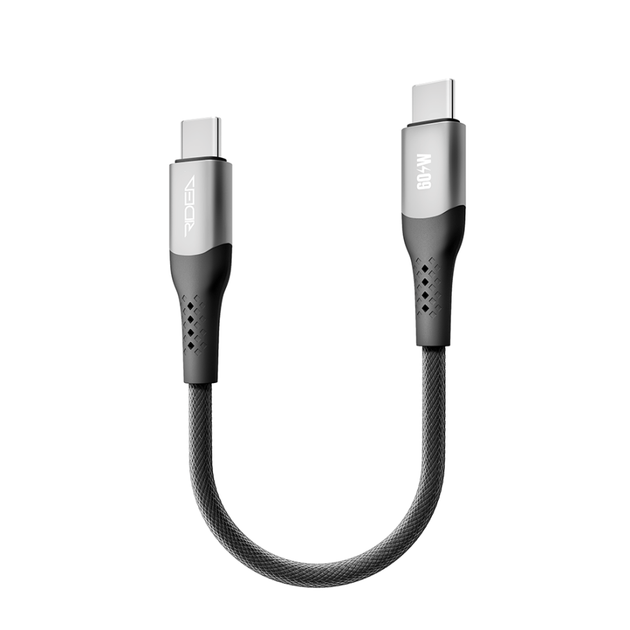 Кабель для зарядки USB Ridea RC-US42 UltraStrong Type-C to Type-C 60W (20V/3A) 0.25m Черный - изображение 3