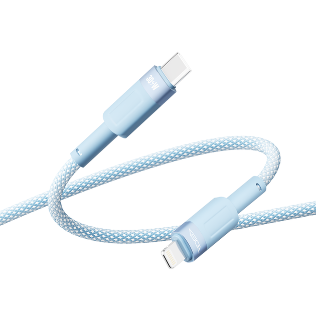 Кабель USB Ridea RC-CP43 ColorPro Type-C to Lightning 30W 1.2m Блакитний - Фото 5 Кабель USB Ridea RC-CP43 ColorPro Type-C to Lightning 30W 1.2m Блакитний - зображення 5